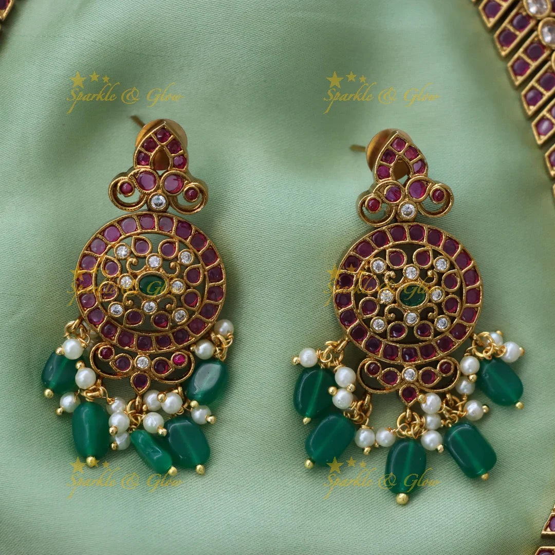Exquisite Floral Peacock Wedding Necklace Set