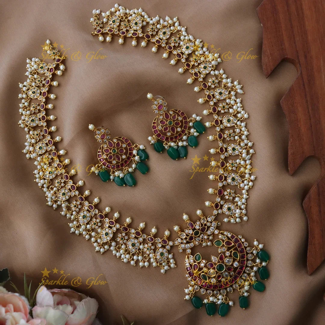 Elegant Mango Guttapusalu Necklace Set for Festive Occasions