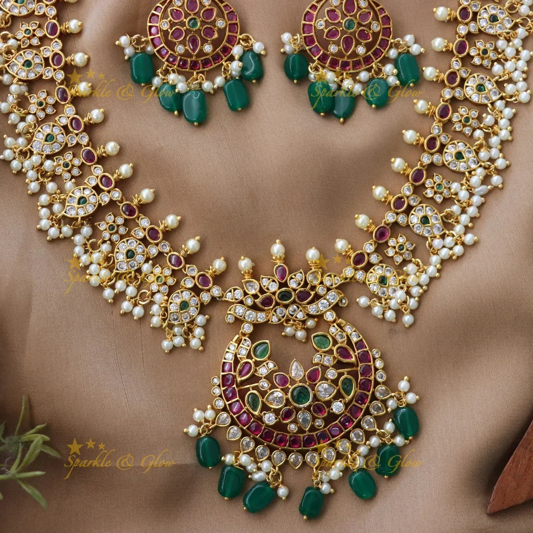 Elegant Mango Guttapusalu Necklace Set for Festive Occasions