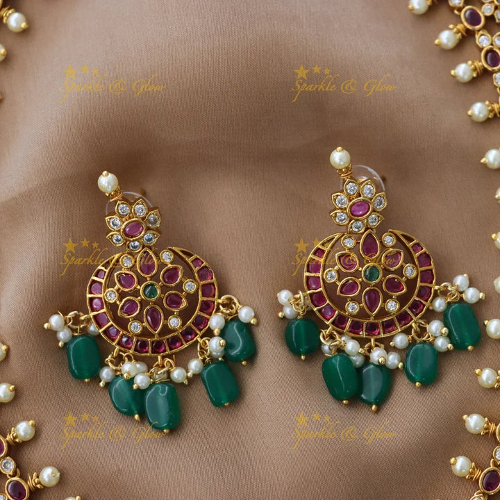 Elegant Mango Guttapusalu Necklace Set for Festive Occasions
