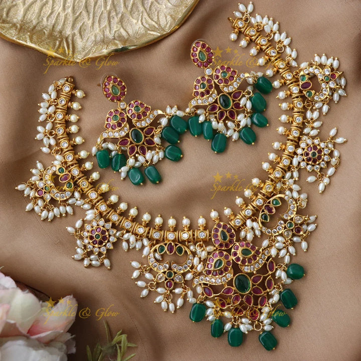 Exquisite Mango Guttapusalu Necklace for Festive Elegance