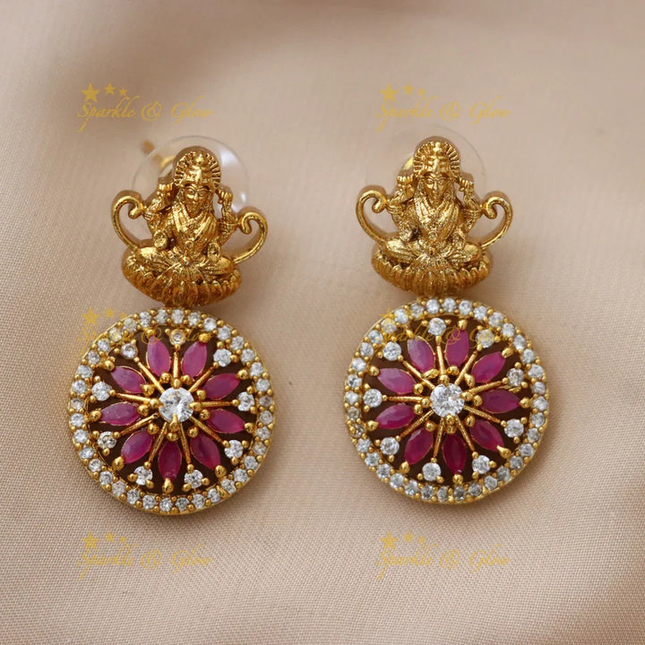 Exquisite Lakshmi Temple Jewelry in Gold Finish