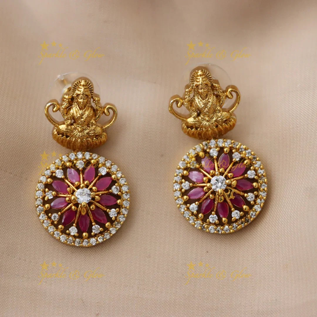 Exquisite Lakshmi Floral Necklace Set - Perfect for Weddings