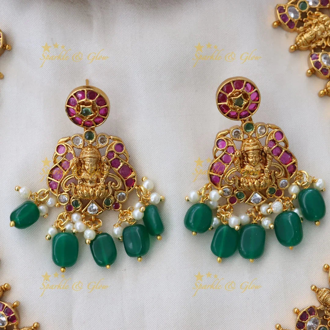 Exquisite Lakshmi Peacock Necklace for Weddings