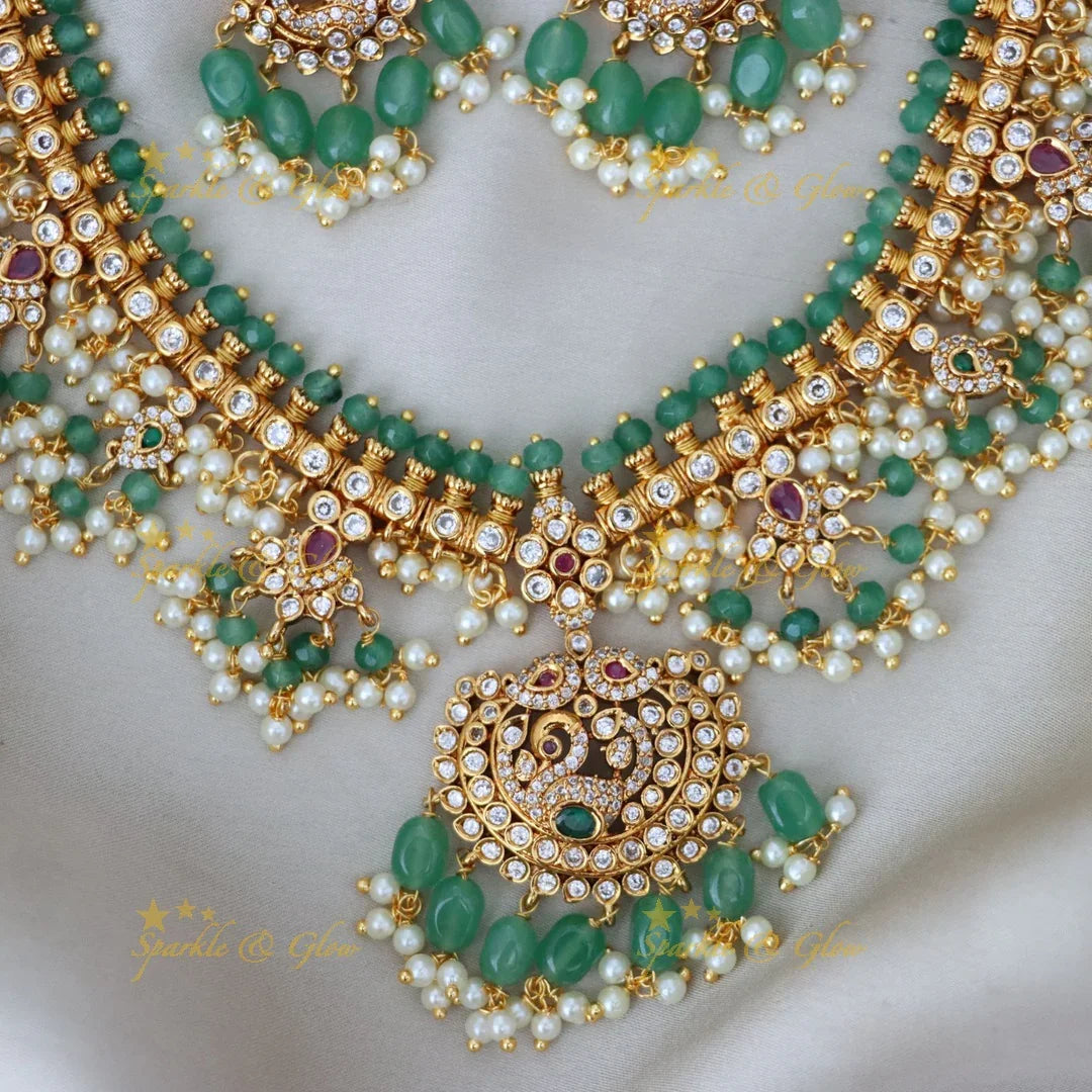Exquisite Gold-Plated Necklace Set - Festive Collection