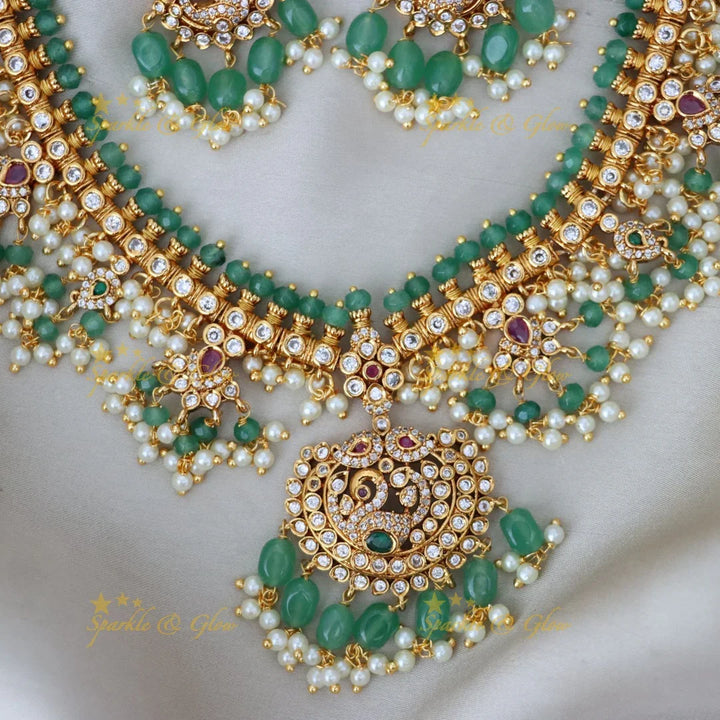 Exquisite Gold-Plated Necklace Set - Festive Collection