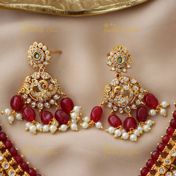 Exquisite Gold-Plated Necklace Set - Festive Collection