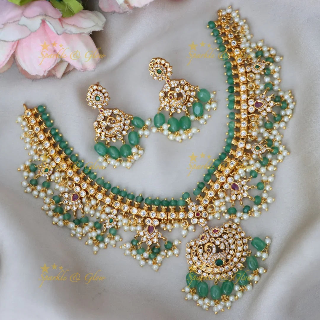 Exquisite Gold-Plated Necklace Set - Festive Collection