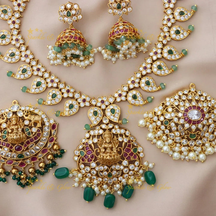 Gold alike Short Necklace Set – Perfect for Weddings