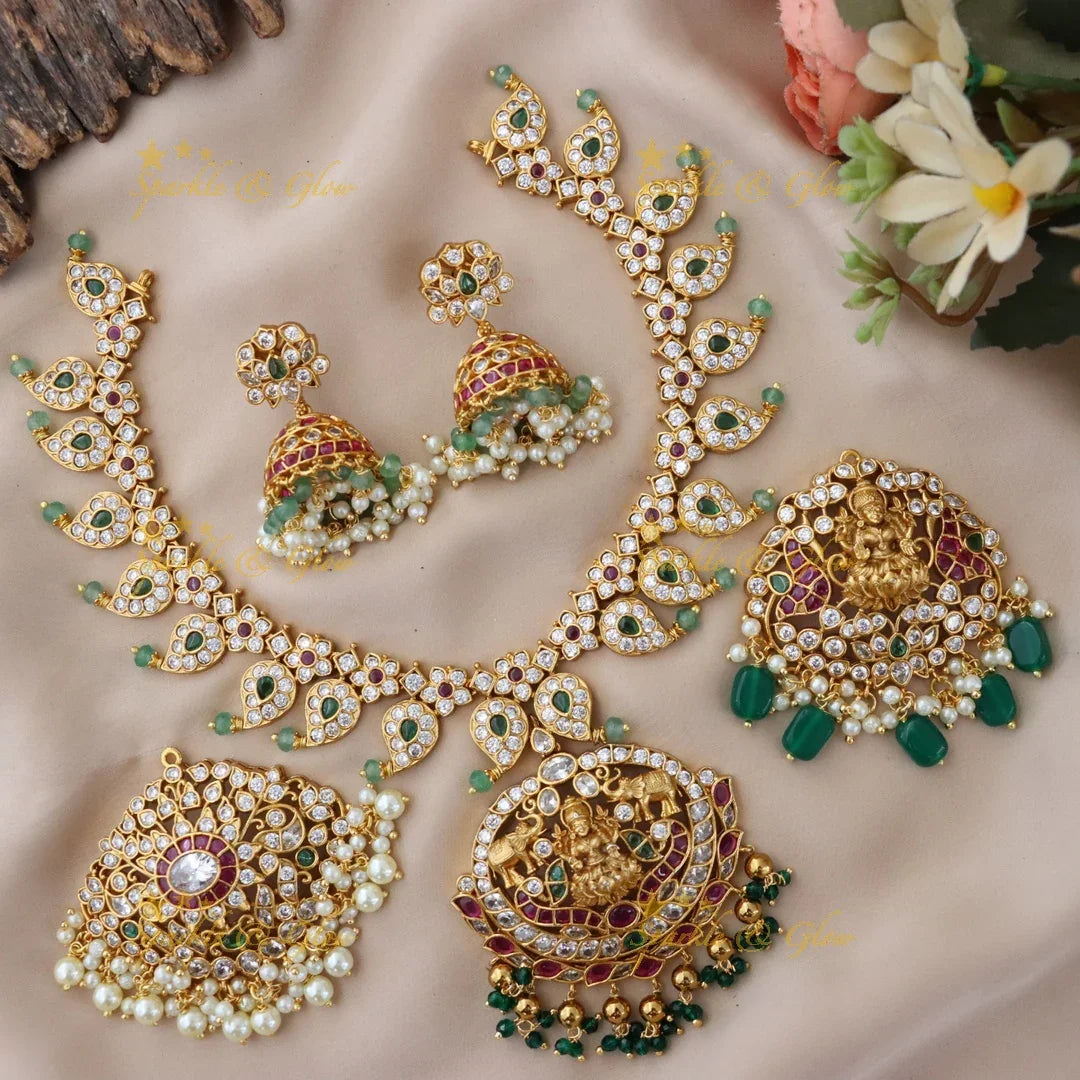 Gold alike Short Necklace Set – Perfect for Weddings