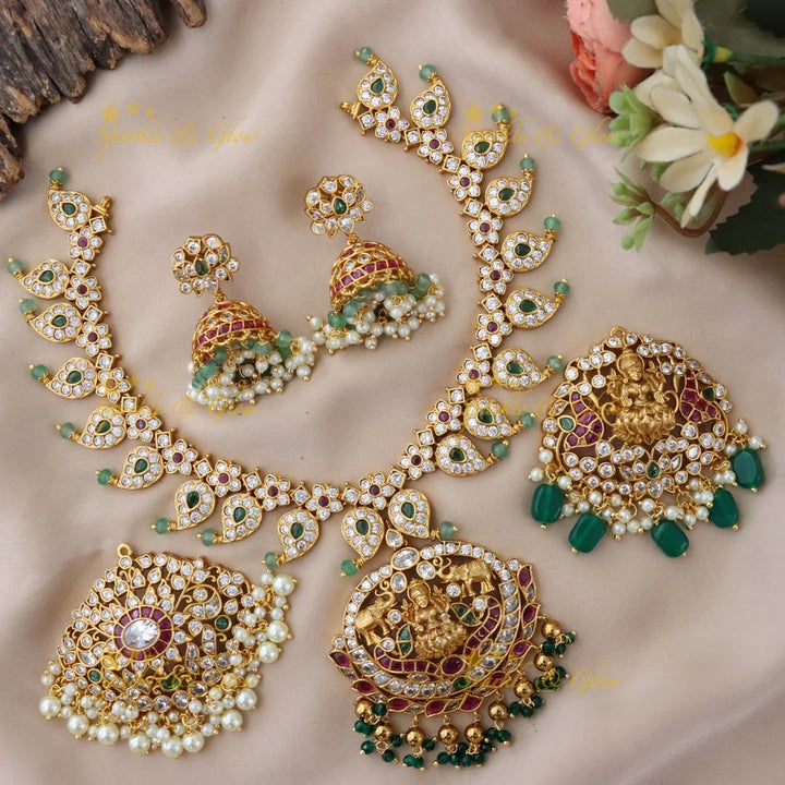 Gold alike Short Necklace Set – Perfect for Weddings