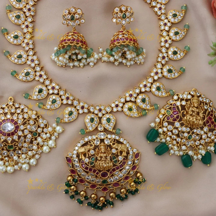 Gold alike Short Necklace Set – Perfect for Weddings