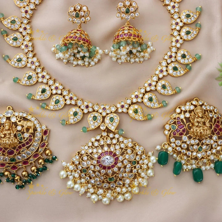 Gold alike Short Necklace Set – Perfect for Weddings