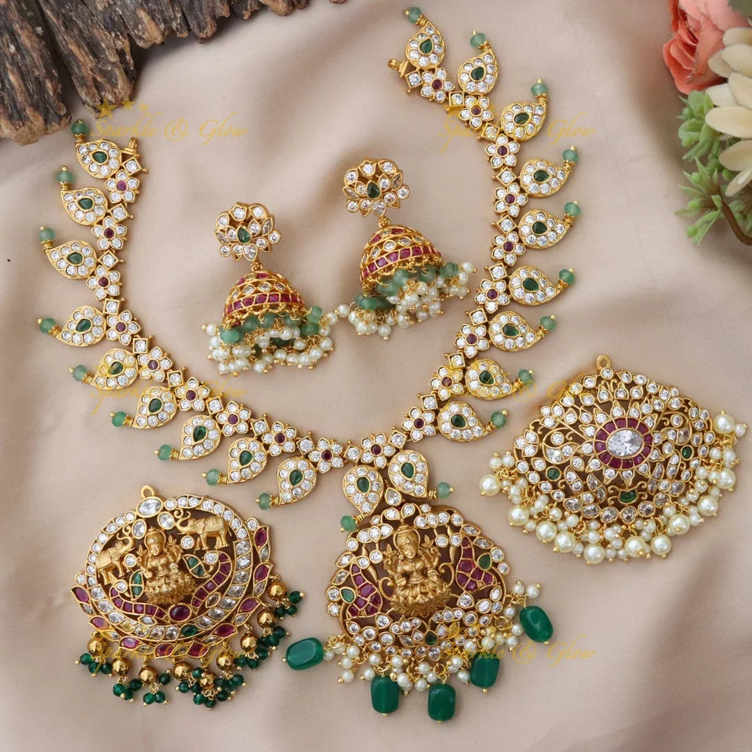 Gold alike Short Necklace Set – Perfect for Weddings