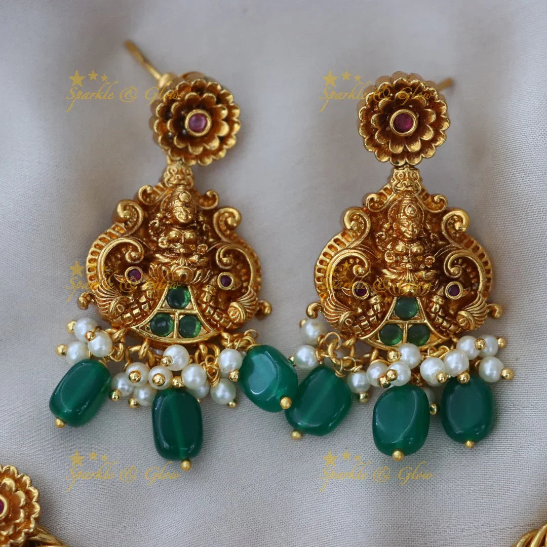 Opulent Lakshmi Temple Necklace for Festivals