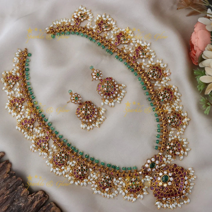Exquisite Guttapusalu Necklace Set | Sparkle & Glow