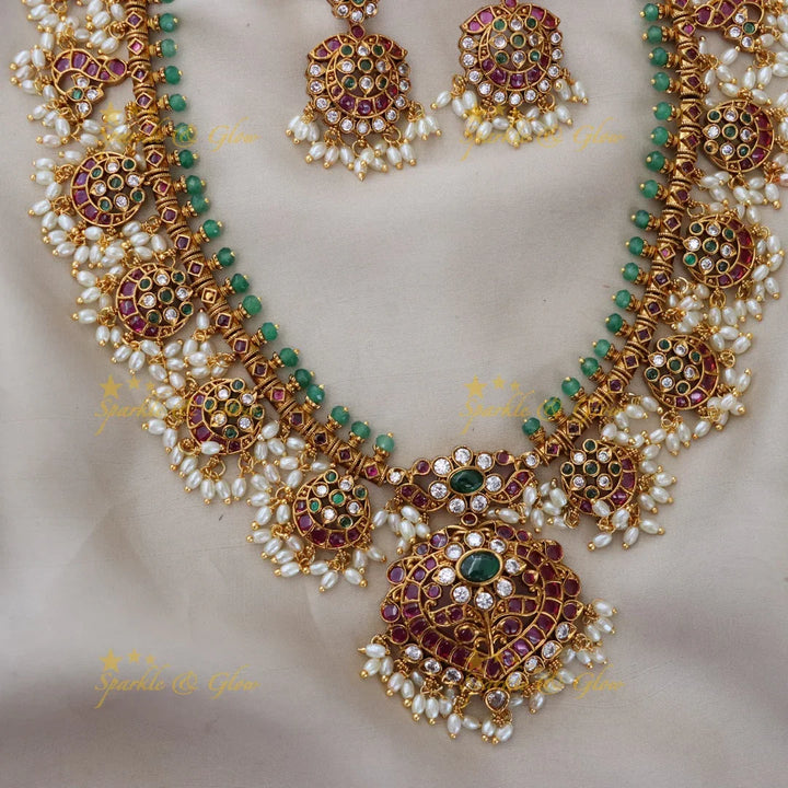Exquisite Guttapusalu Necklace Set | Sparkle & Glow