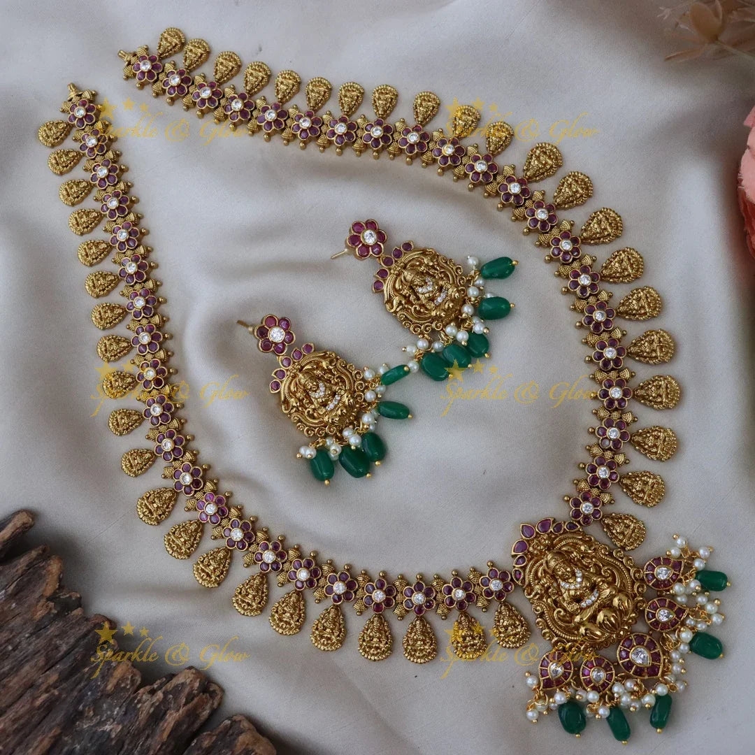 Exquisite Lakshmi Temple Necklace for Traditional Weddings