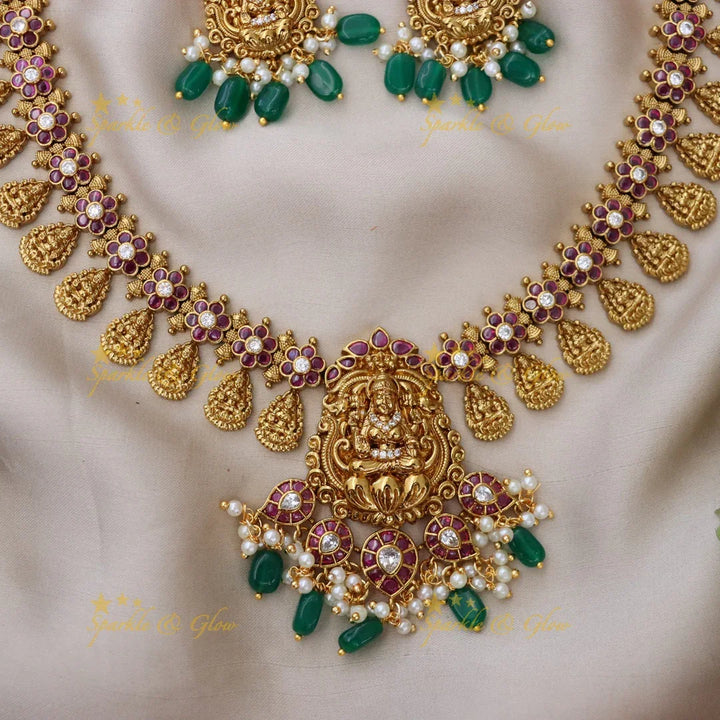 Exquisite Lakshmi Temple Necklace for Traditional Weddings