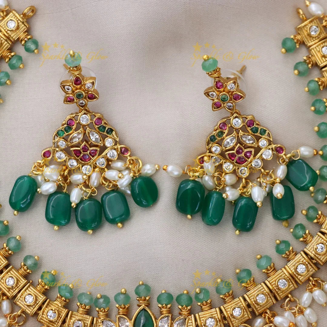 Exquisite Guttapusalu Necklace Set for Weddings | Sparkle & Glow
