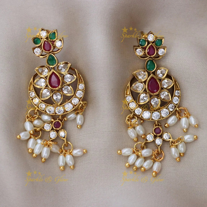Exquisite Long Pearl Necklace Set for Weddings