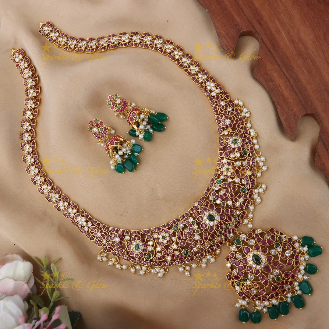 Exquisite Wedding Necklace Set | Sparkle & Glow
