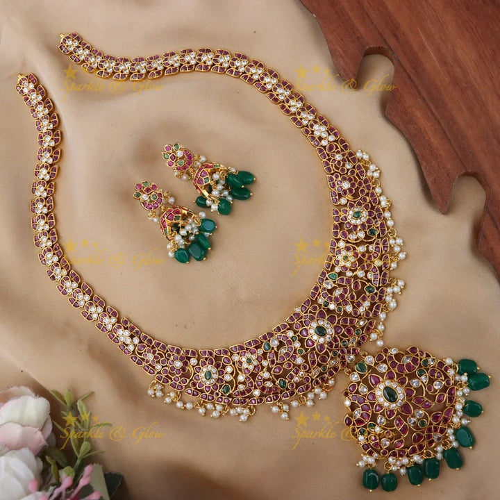 Exquisite Wedding Necklace Set | Sparkle & Glow