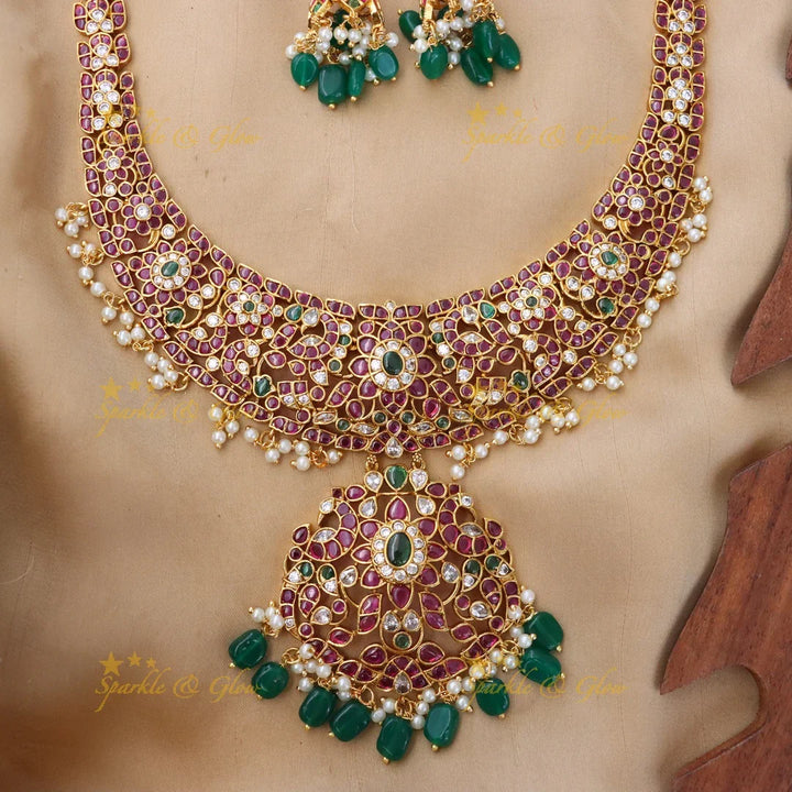 Exquisite Wedding Necklace Set | Sparkle & Glow