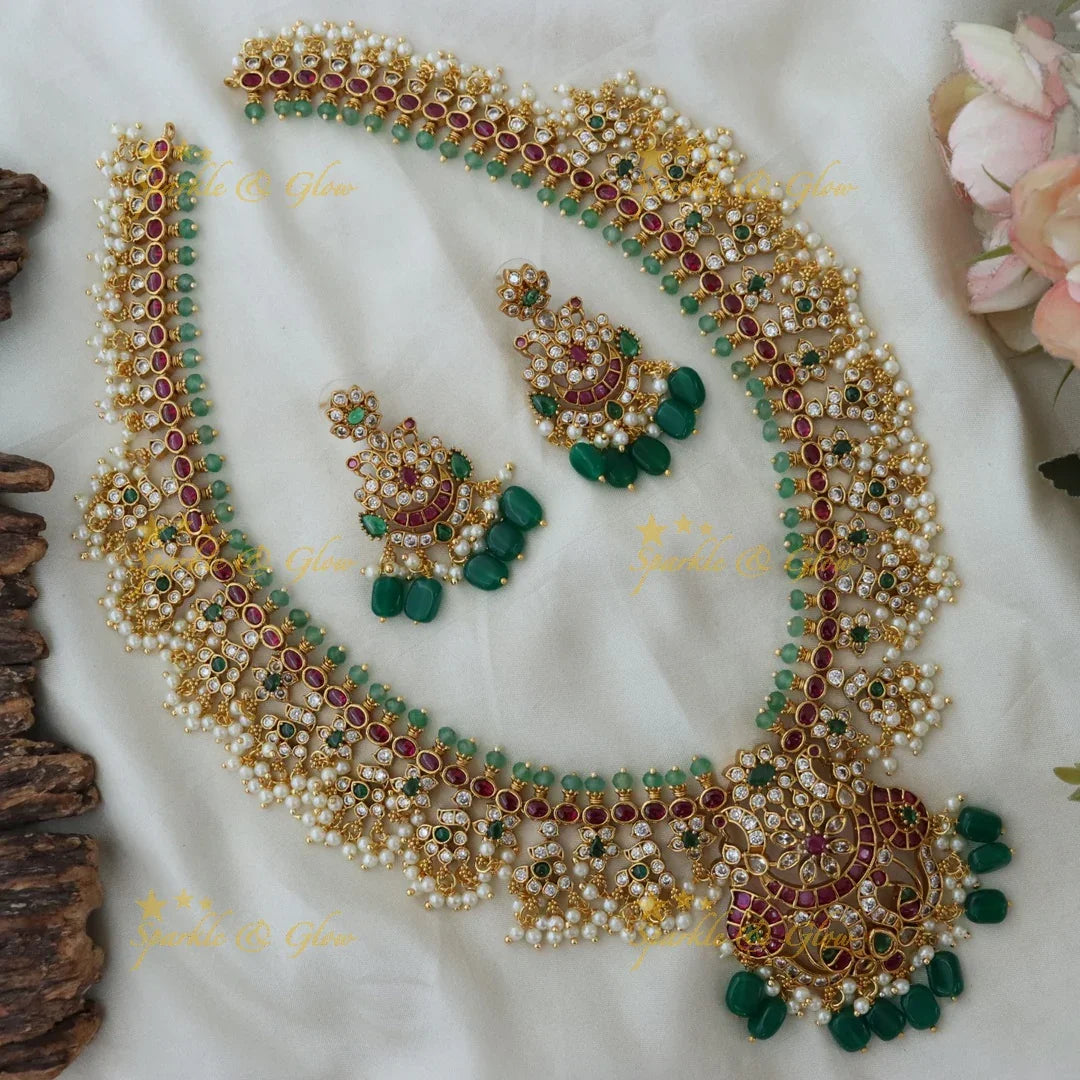Elegant Gold-Plated Necklace Set for Weddings & Festivals