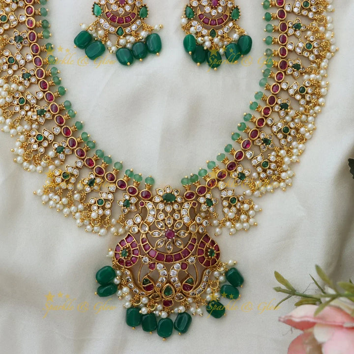 Elegant Gold-Plated Necklace Set for Weddings & Festivals