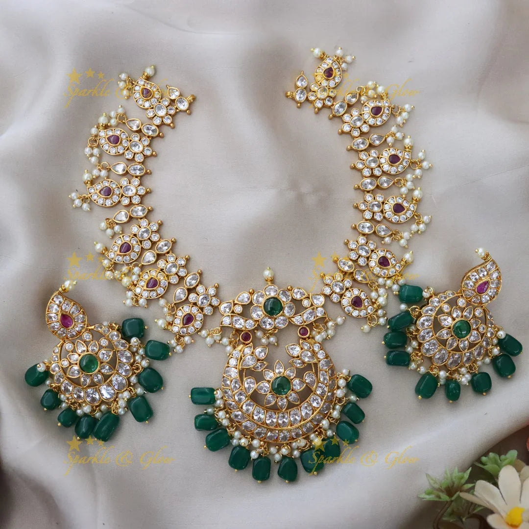 Exquisite Mango Floral Gold Necklace Online