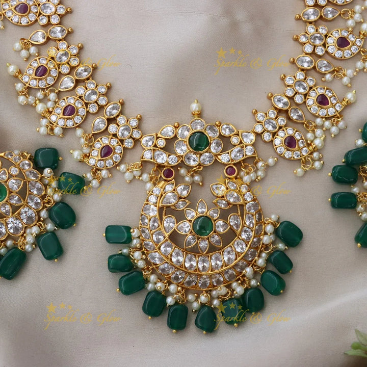 Exquisite Mango Floral Gold Necklace Online