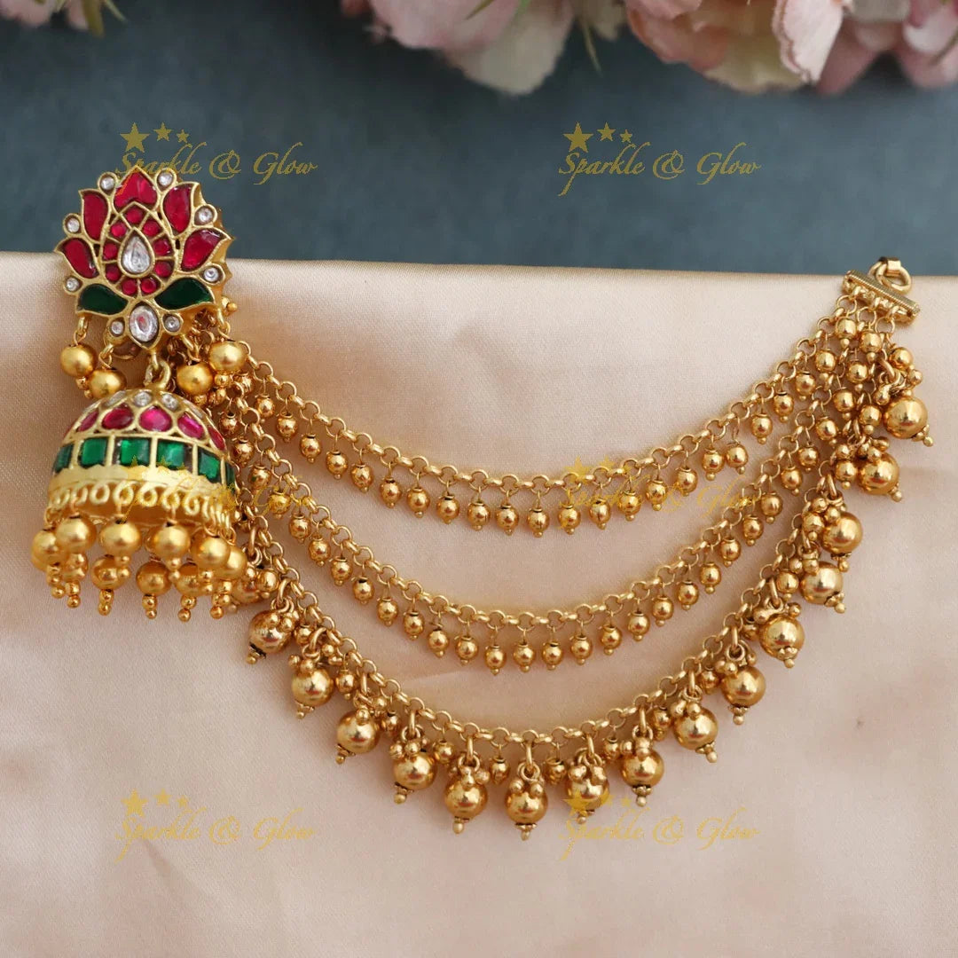 Exquisite Kemp Floral Earrings | Earchain Combo Deal