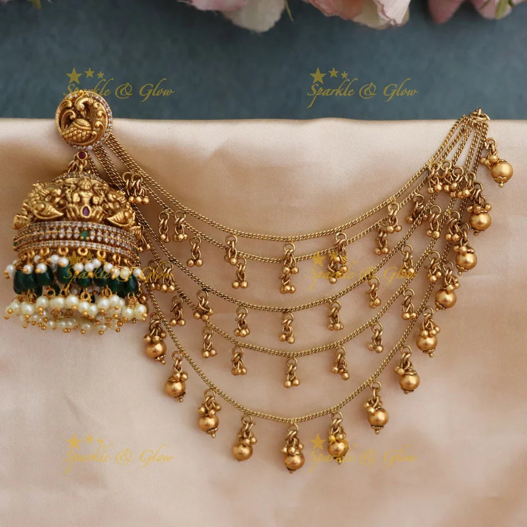 Exquisite Kemp Earrings & Earchain Set | Sparkle & Glow