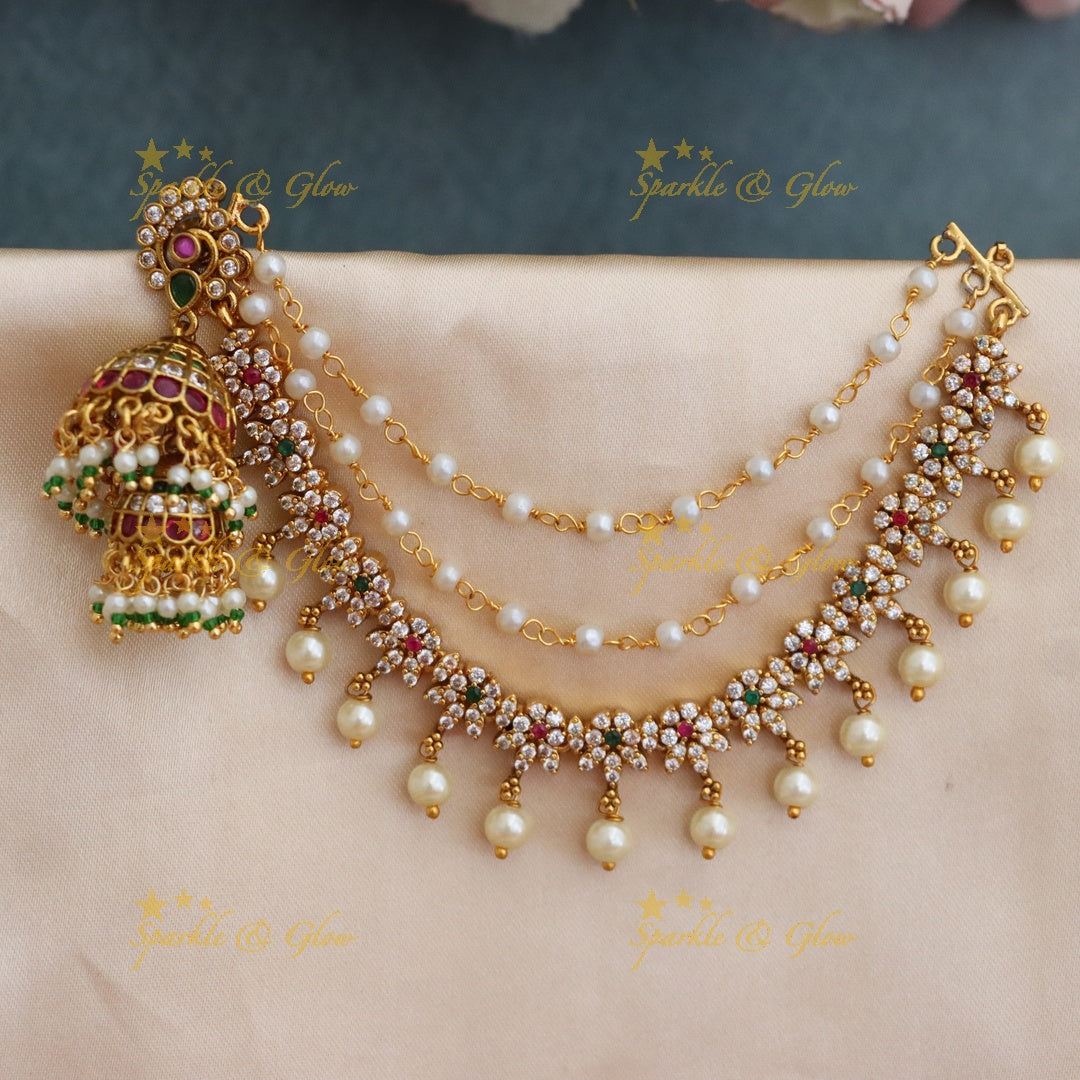 Exquisite Kemp Earring & Earchain Combo for All Occasions