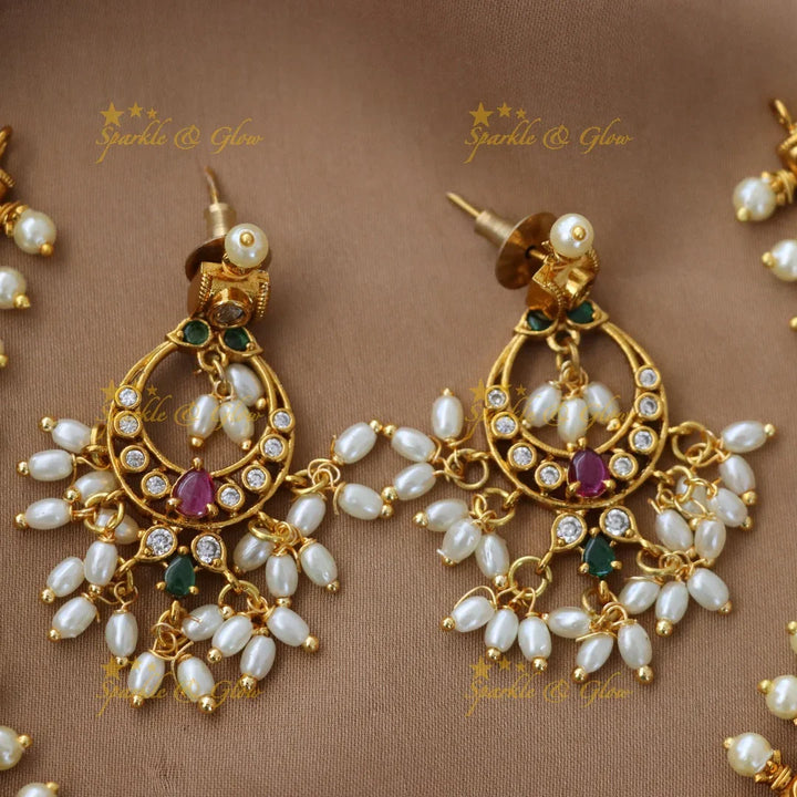 Elegant Guttapusalu Necklace with Peacock Motif for Weddings