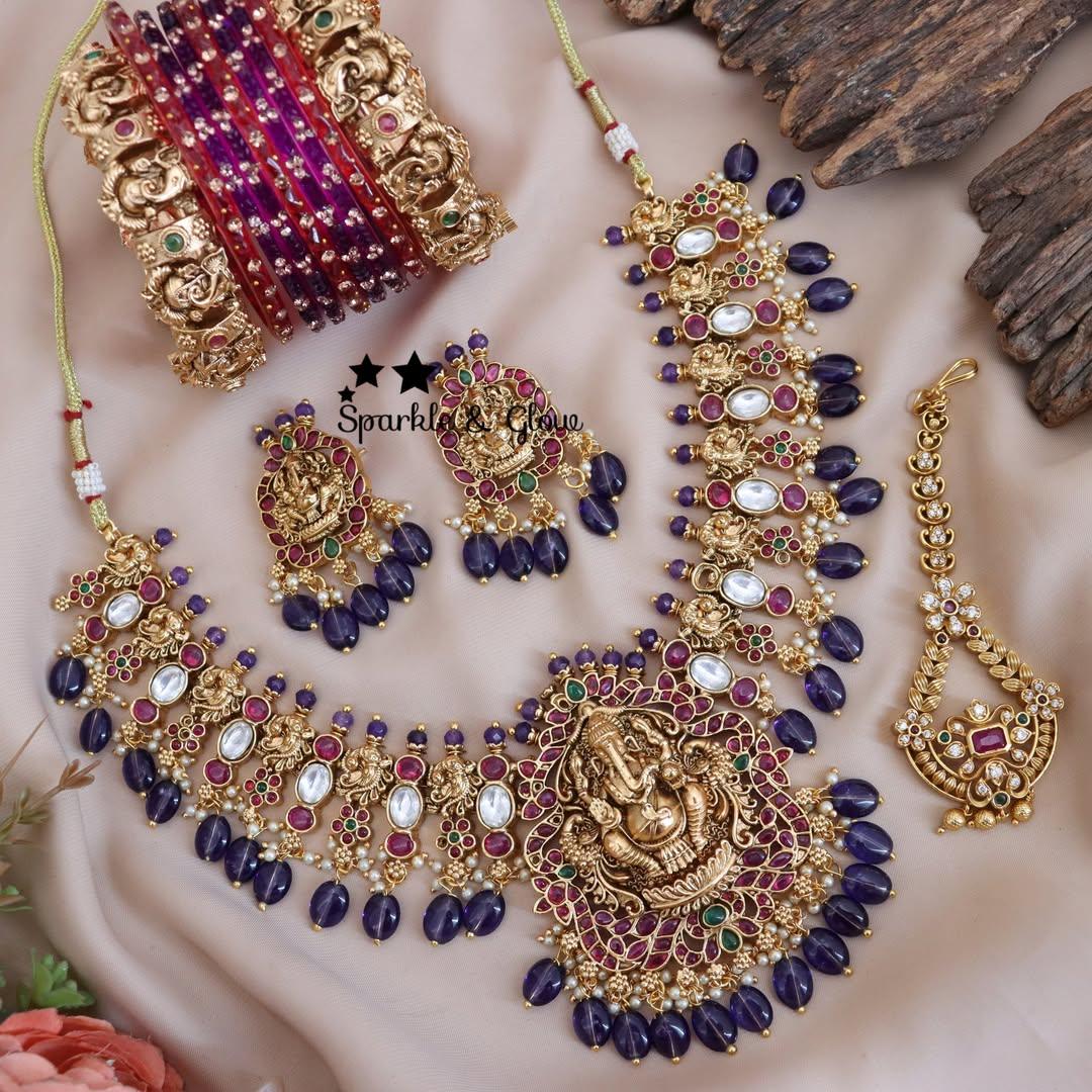 Exquisite Ganesha Bridal Jewelry Set | Premium Design