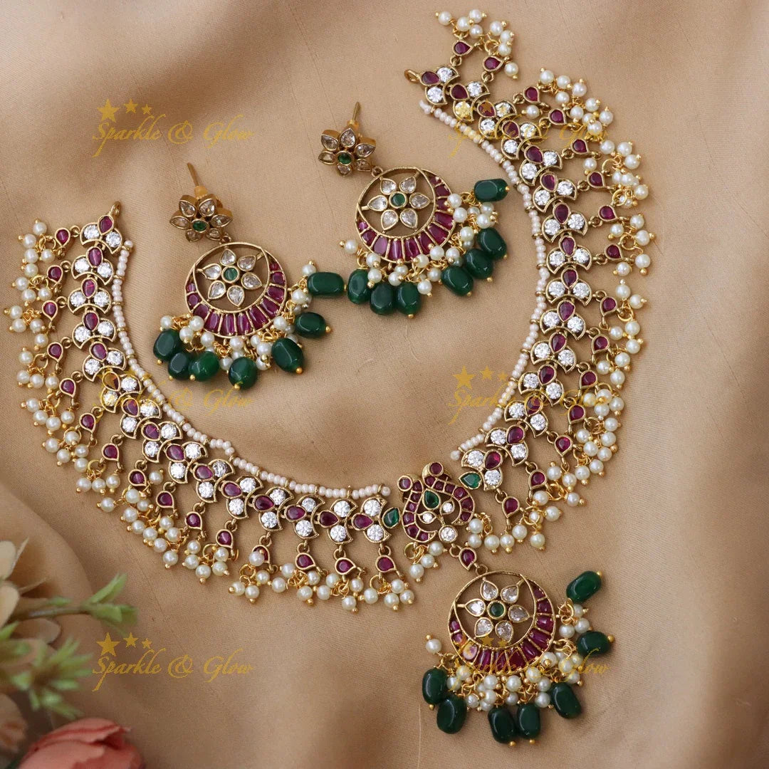 Stunning Floral Necklace Set Perfect for Celebrations