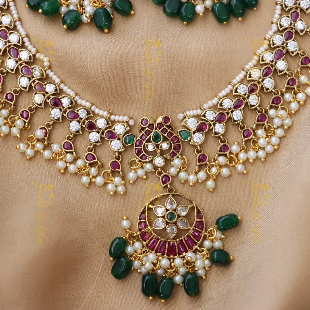 Stunning Floral Necklace Set Perfect for Celebrations