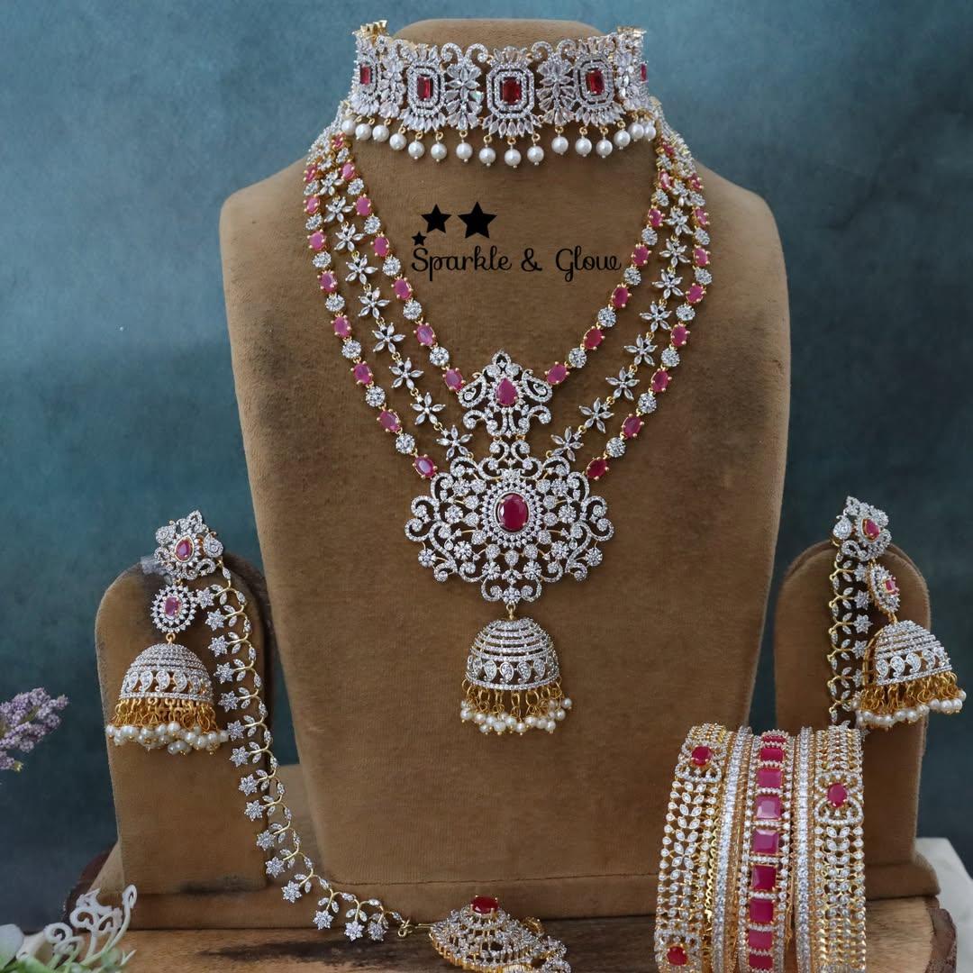Exquisite Semi Bridal Jewellery Set for Timeless Elegance