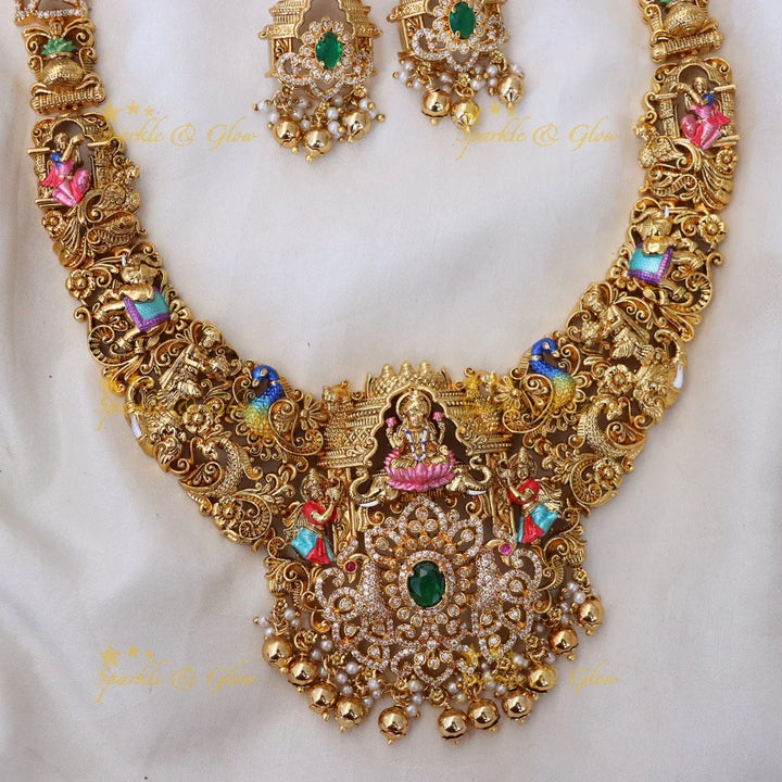 Majestic Temple Necklace for Weddings and Festivals