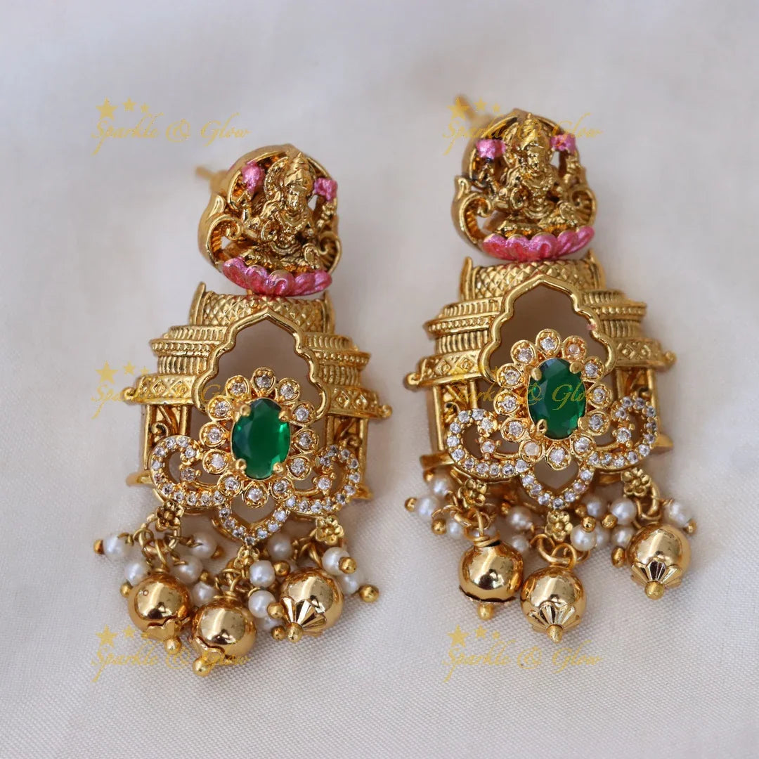 Majestic Temple Necklace for Weddings and Festivals