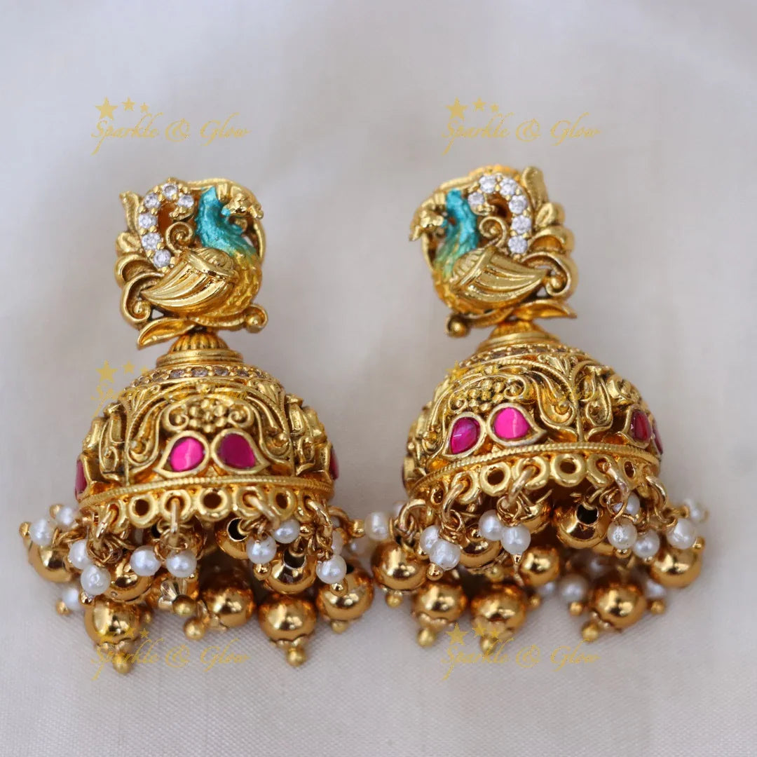 Exquisite Lakshmi Peacock Necklace - Premium Imitation Jewelry