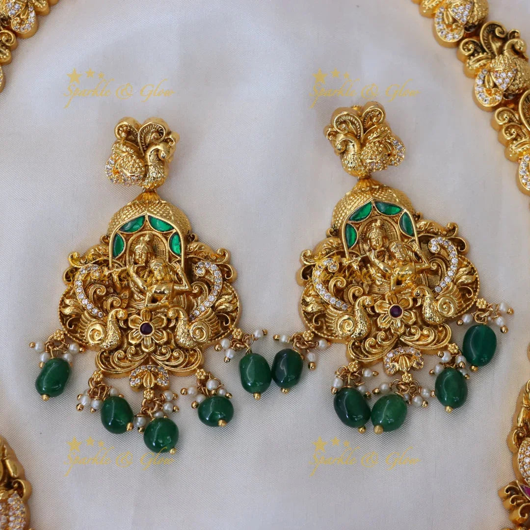 Exquisite Krishna Temple Necklace for Festivities