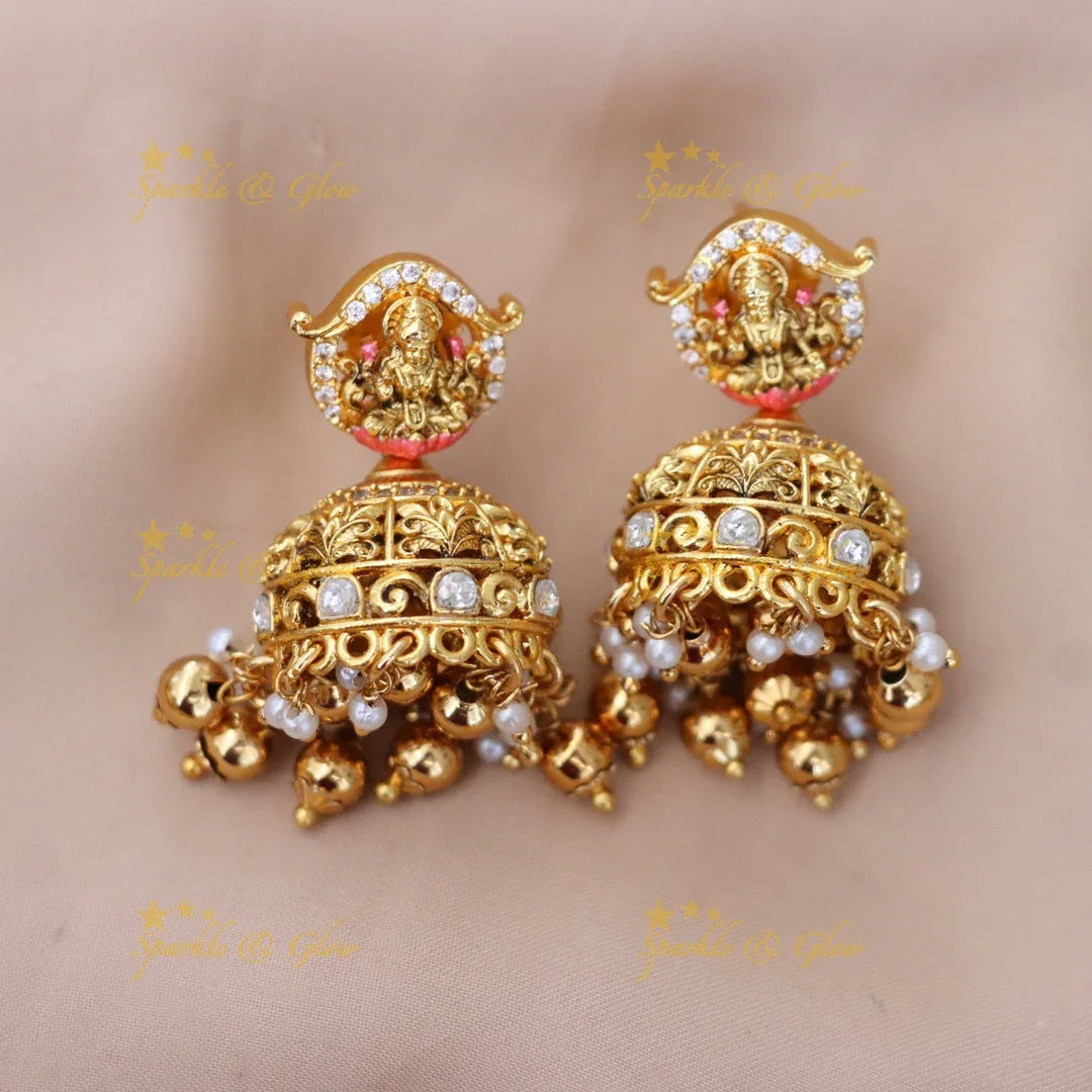 Exquisite Temple-Style Peacock Haram Necklace