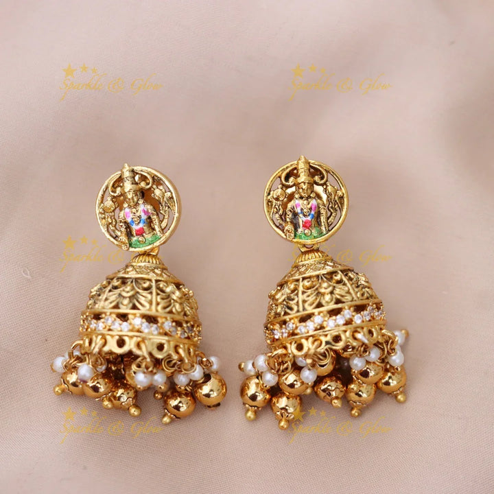 Glamorous Long Gold Temple Necklace for Celebrations