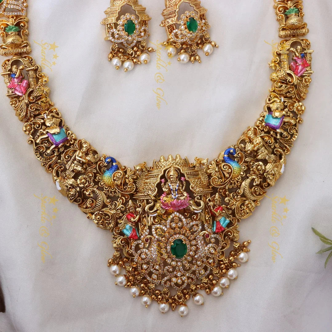 Majestic Temple Necklace for Weddings and Festivals