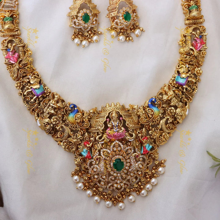 Majestic Temple Necklace for Weddings and Festivals