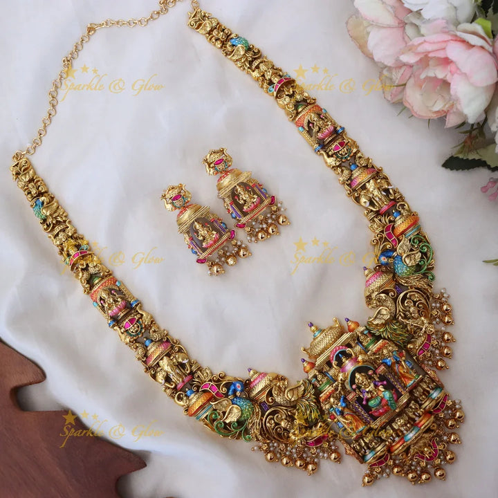 Luxurious Lakshmi Temple Necklace for Modern Brides