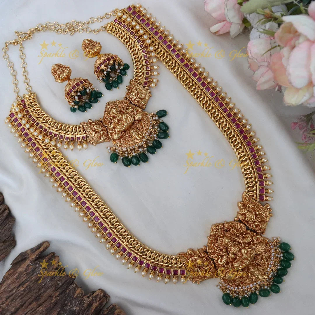 Exquisite Lakshmi Bridal Jilebi Necklace Set for Weddings